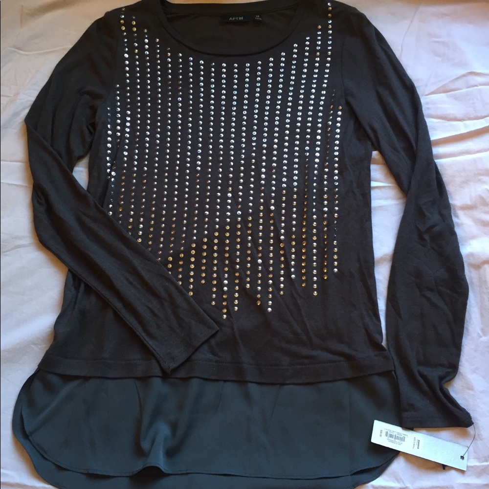 Gray embellished long sleeve.